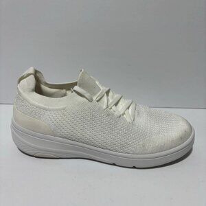 FitFlop Women’s Super-Q Knit Slip-On Lace Sneakers White, Size 7.5 M
